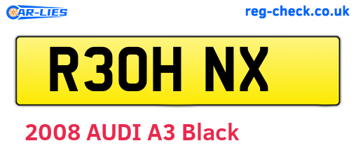 R30HNX are the vehicle registration plates.