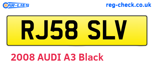 RJ58SLV are the vehicle registration plates.