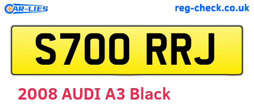 S700RRJ are the vehicle registration plates.