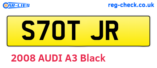 S70TJR are the vehicle registration plates.