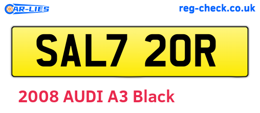 SAL720R are the vehicle registration plates.