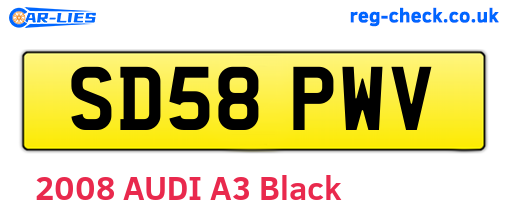 SD58PWV are the vehicle registration plates.