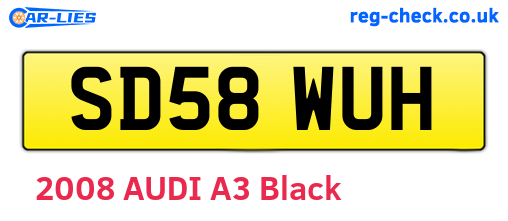 SD58WUH are the vehicle registration plates.