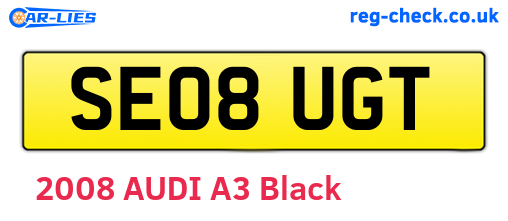 SE08UGT are the vehicle registration plates.