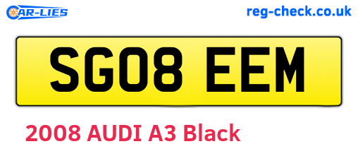 SG08EEM are the vehicle registration plates.