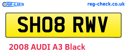 SH08RWV are the vehicle registration plates.