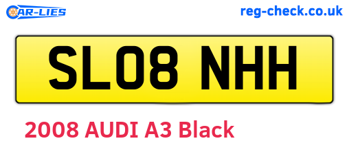 SL08NHH are the vehicle registration plates.