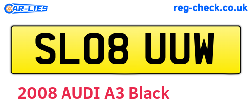 SL08UUW are the vehicle registration plates.