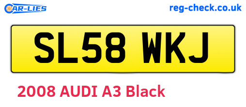 SL58WKJ are the vehicle registration plates.