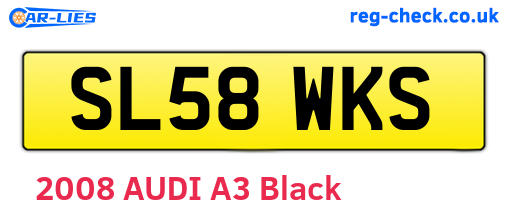 SL58WKS are the vehicle registration plates.