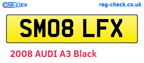 SM08LFX are the vehicle registration plates.