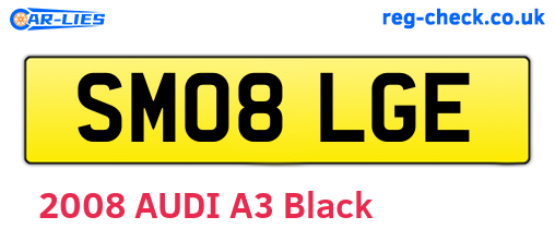 SM08LGE are the vehicle registration plates.