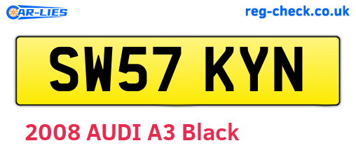 SW57KYN are the vehicle registration plates.
