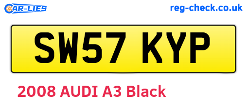 SW57KYP are the vehicle registration plates.