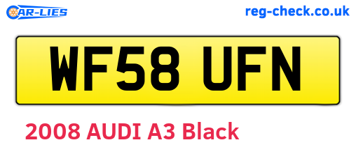 WF58UFN are the vehicle registration plates.