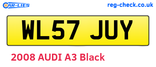 WL57JUY are the vehicle registration plates.