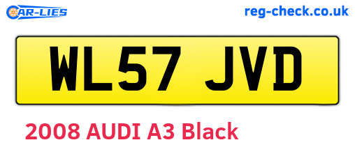 WL57JVD are the vehicle registration plates.