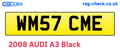 WM57CME are the vehicle registration plates.