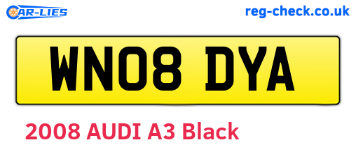 WN08DYA are the vehicle registration plates.