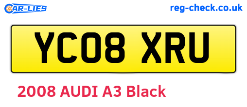 YC08XRU are the vehicle registration plates.