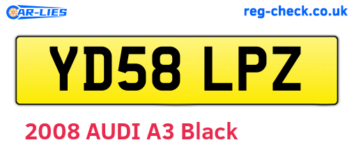 YD58LPZ are the vehicle registration plates.