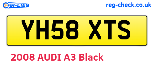 YH58XTS are the vehicle registration plates.