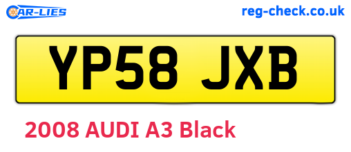 YP58JXB are the vehicle registration plates.