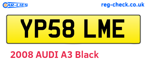 YP58LME are the vehicle registration plates.
