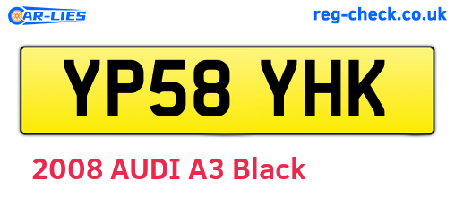 YP58YHK are the vehicle registration plates.