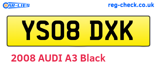 YS08DXK are the vehicle registration plates.