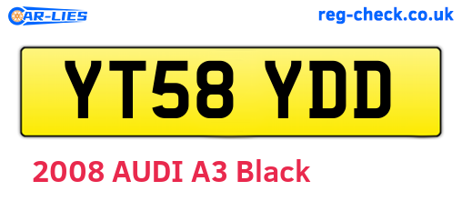 YT58YDD are the vehicle registration plates.