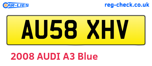AU58XHV are the vehicle registration plates.