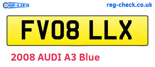 FV08LLX are the vehicle registration plates.