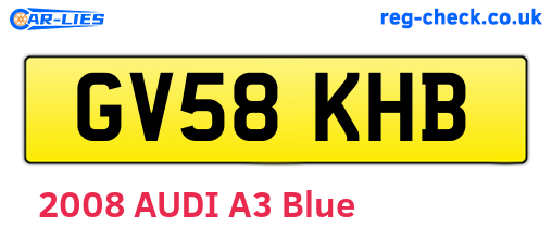 GV58KHB are the vehicle registration plates.