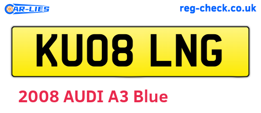 KU08LNG are the vehicle registration plates.