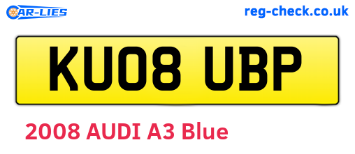 KU08UBP are the vehicle registration plates.