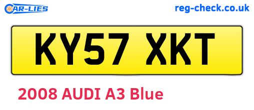 KY57XKT are the vehicle registration plates.