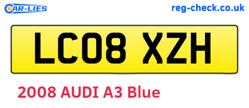 LC08XZH are the vehicle registration plates.