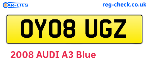 OY08UGZ are the vehicle registration plates.