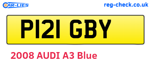 P121GBY are the vehicle registration plates.