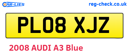 PL08XJZ are the vehicle registration plates.