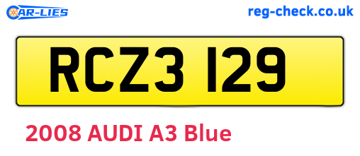 RCZ3129 are the vehicle registration plates.