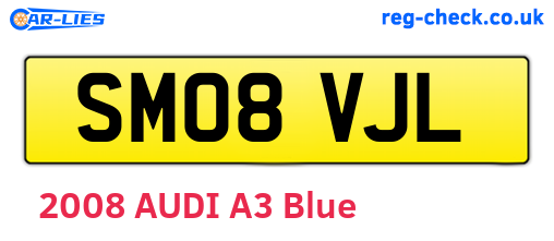 SM08VJL are the vehicle registration plates.
