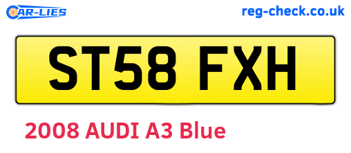 ST58FXH are the vehicle registration plates.