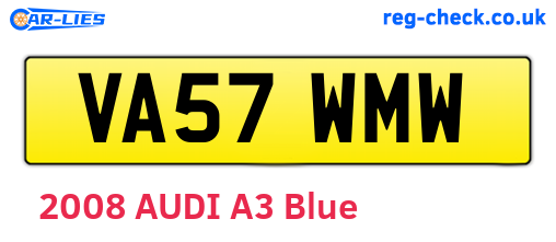 VA57WMW are the vehicle registration plates.