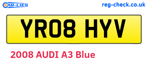 YR08HYV are the vehicle registration plates.