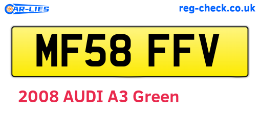 MF58FFV are the vehicle registration plates.