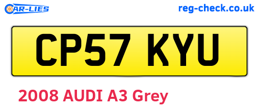 CP57KYU are the vehicle registration plates.