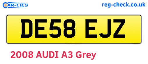 DE58EJZ are the vehicle registration plates.