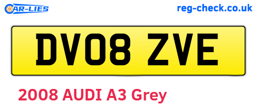 DV08ZVE are the vehicle registration plates.